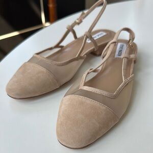 Steve Madden Suede & Mesh Flat Slingbacks Size 10M